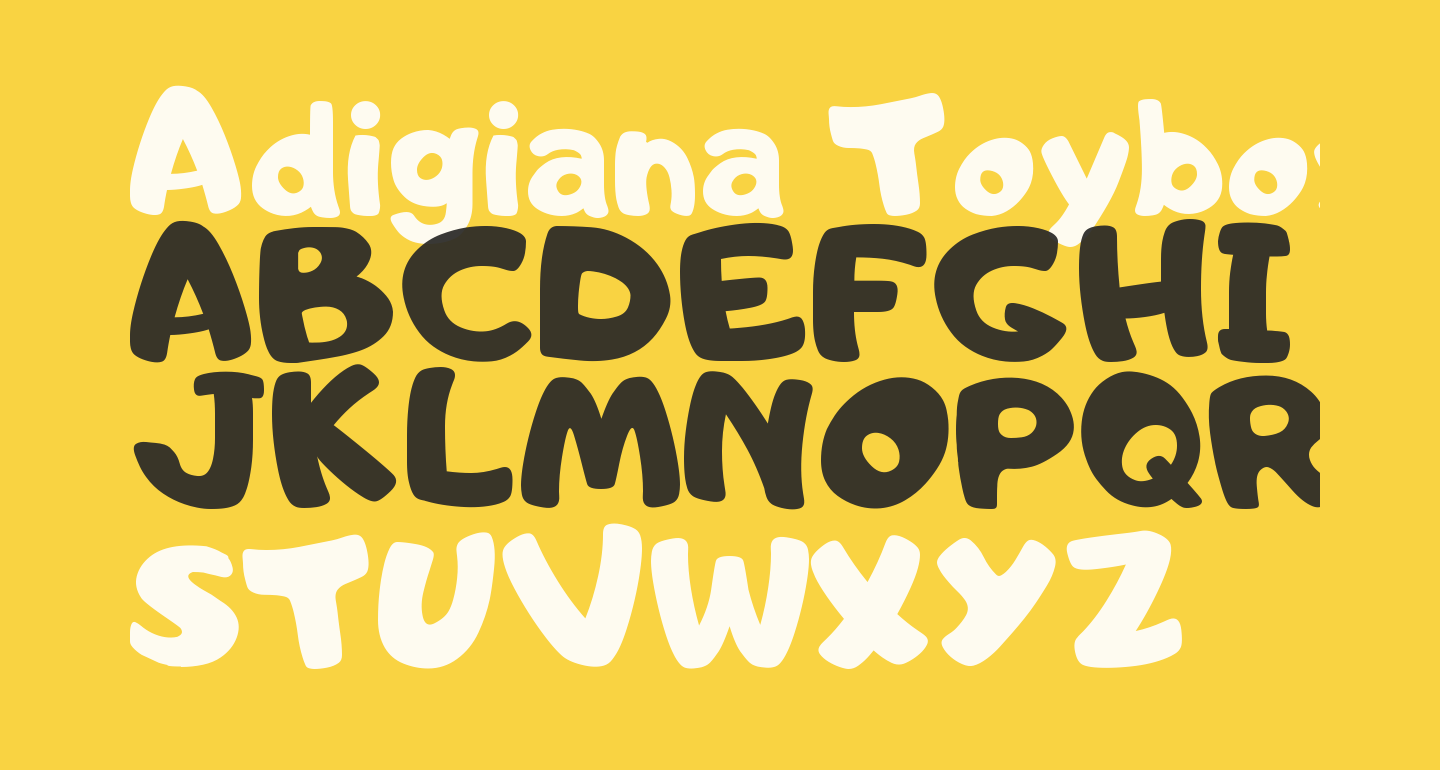 Adigiana Toybox Regular free Font What Font Is