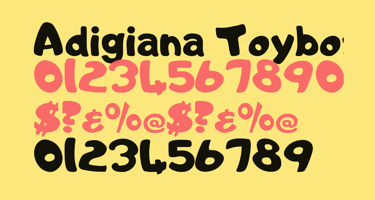 Adigiana Toybox Regular free Font What Font Is