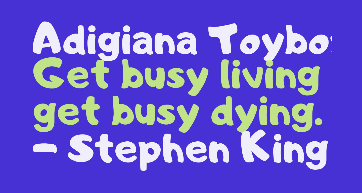 Adigiana Toybox Regular free Font What Font Is