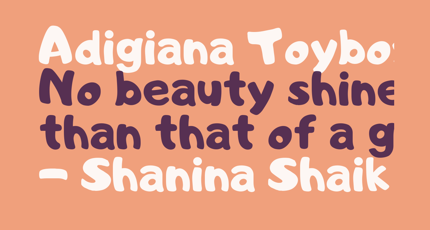 Adigiana Toybox Regular free Font What Font Is