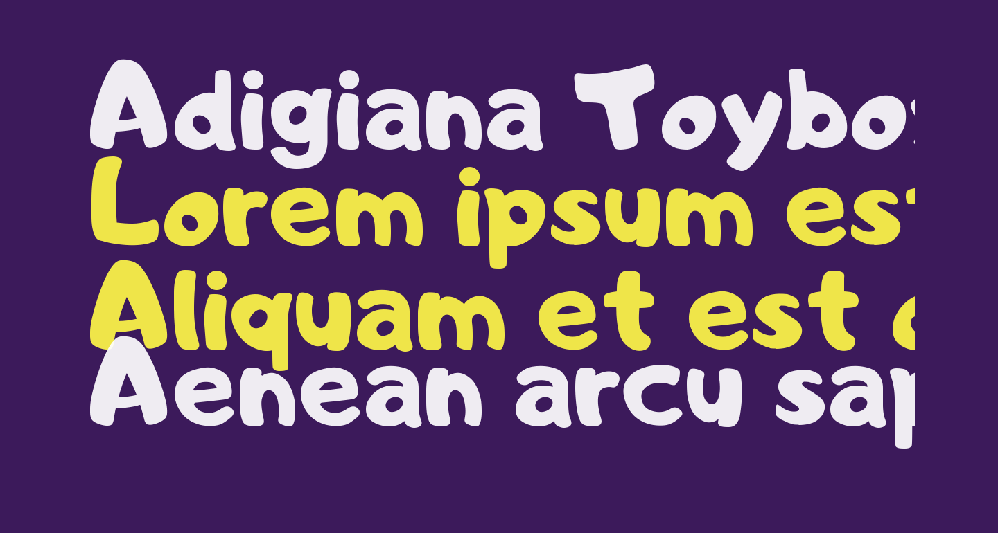Adigiana Toybox Regular free Font What Font Is
