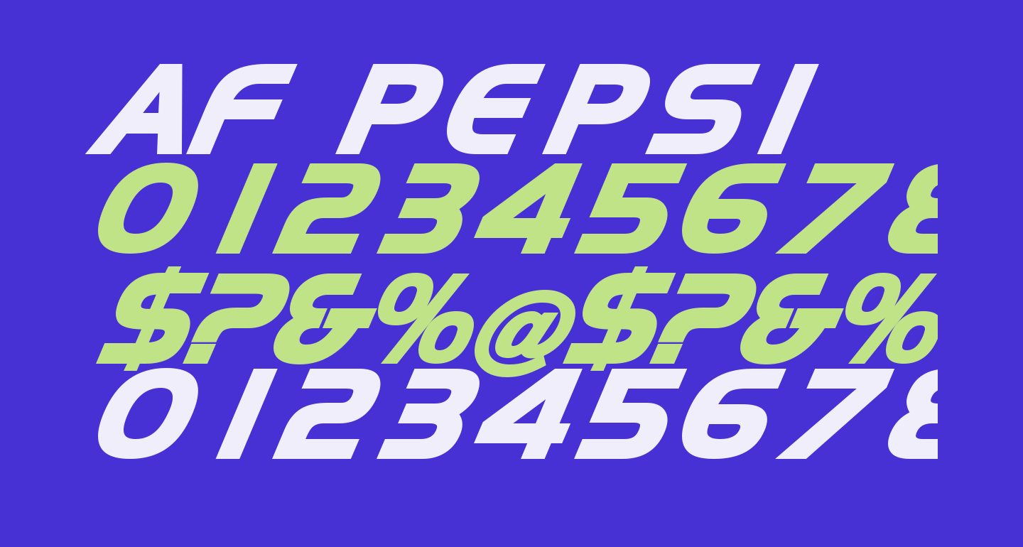 AF PEPSI free Font - What Font Is