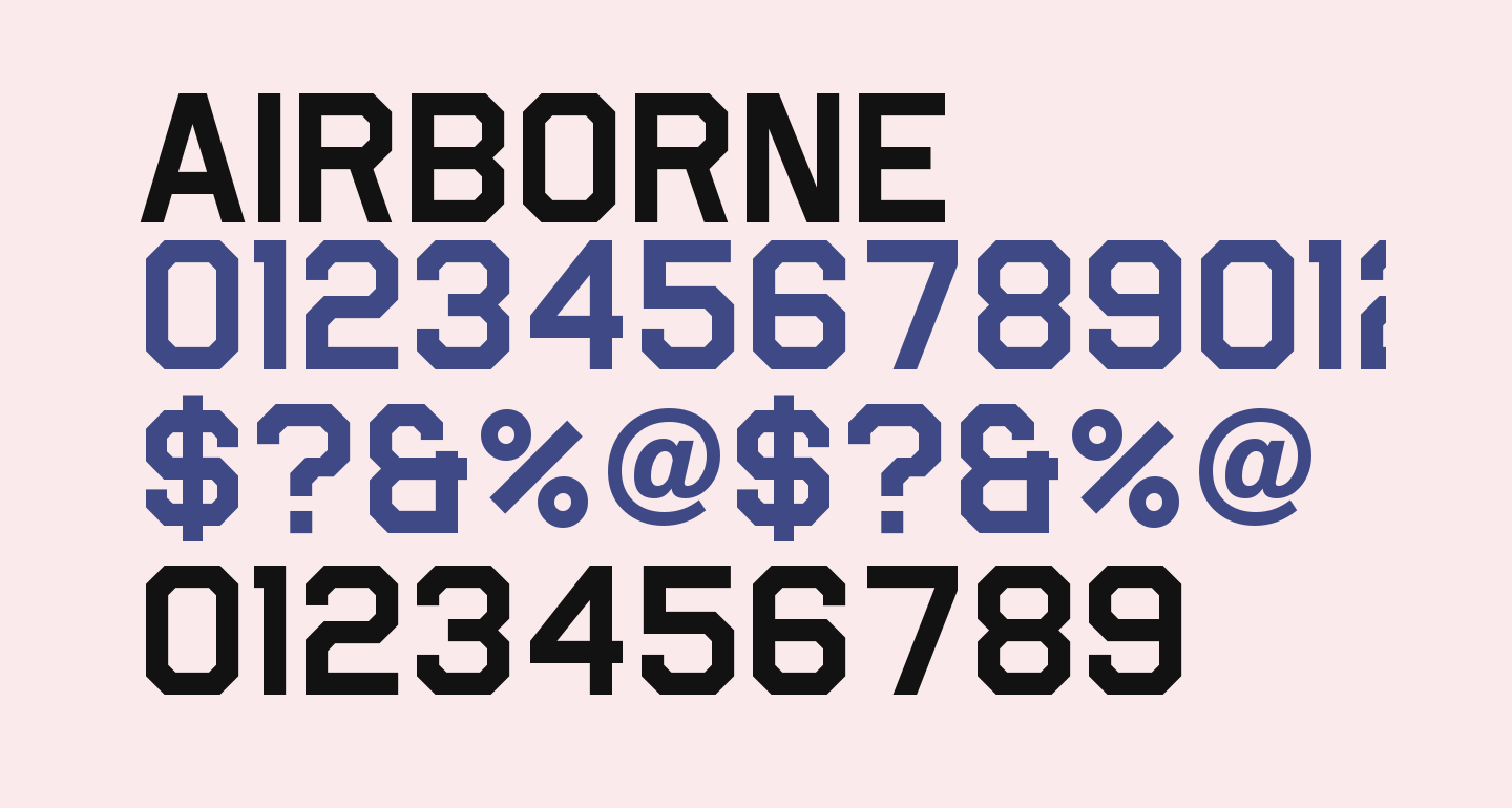 Airborne free font what font is
