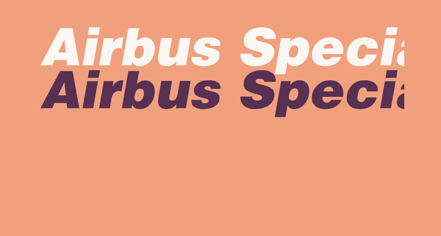 Airbus Special free Font What Font Is