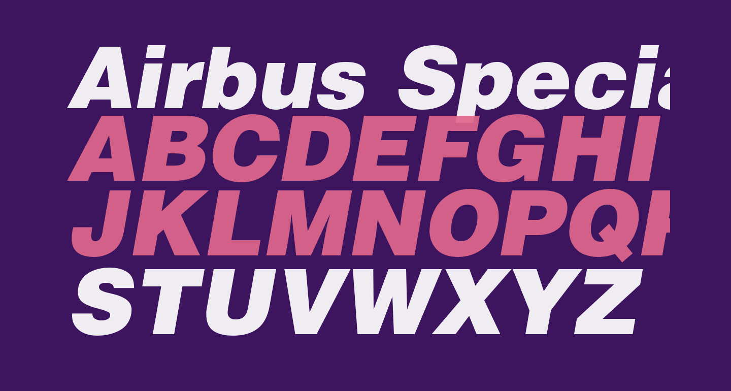 Airbus Special free Font What Font Is