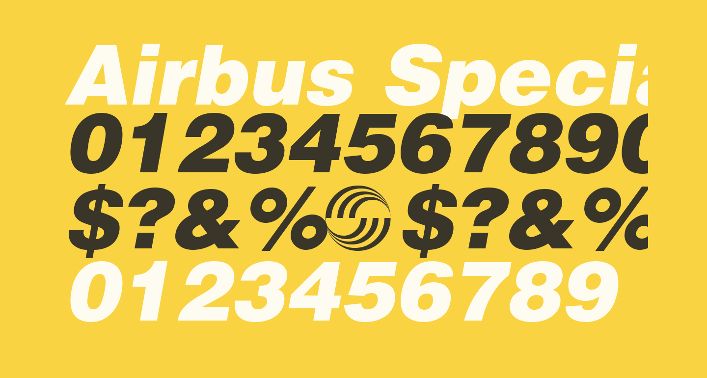 Airbus Special free Font What Font Is