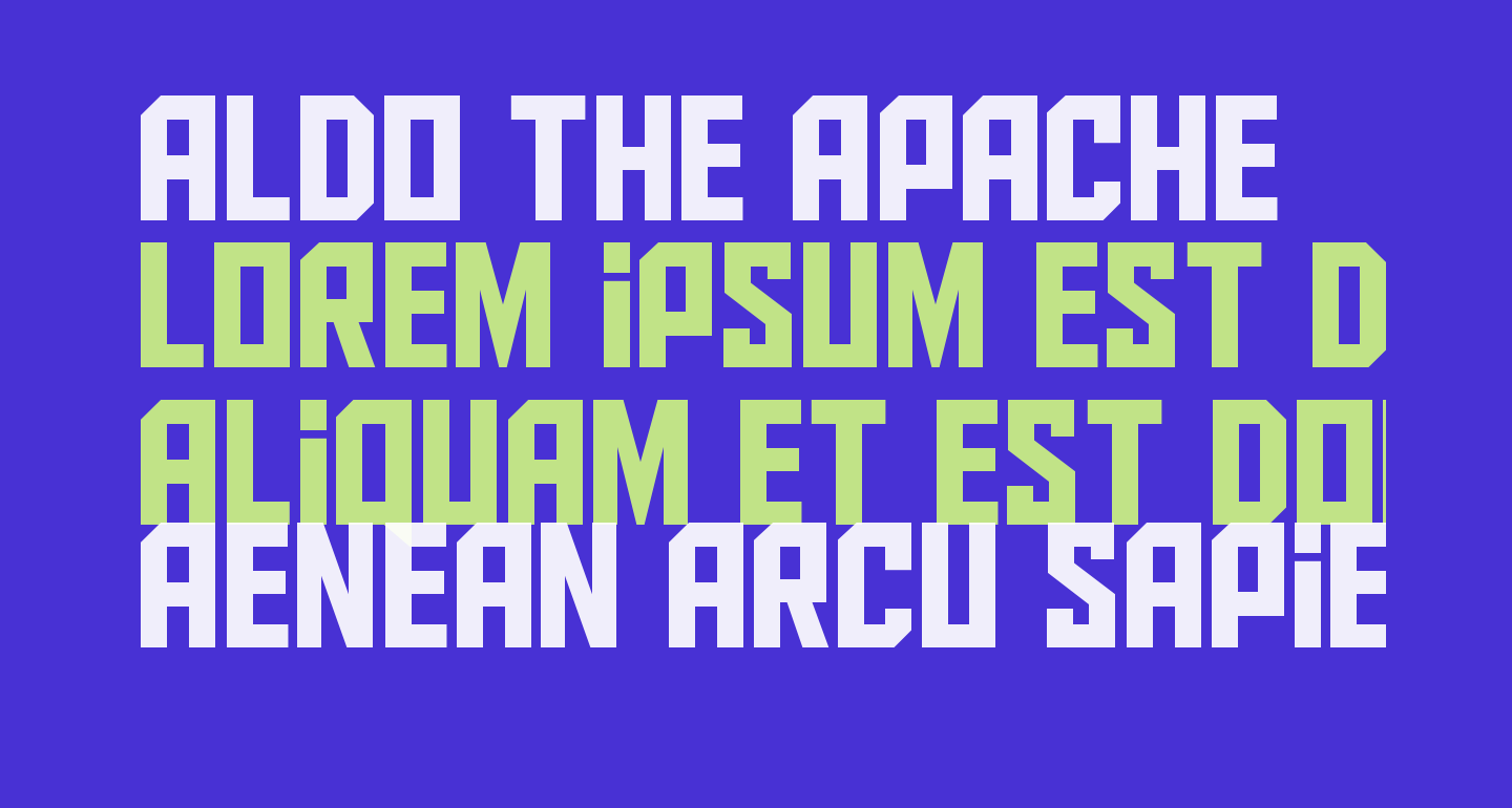 Aldo the Apache free Font What Font Is