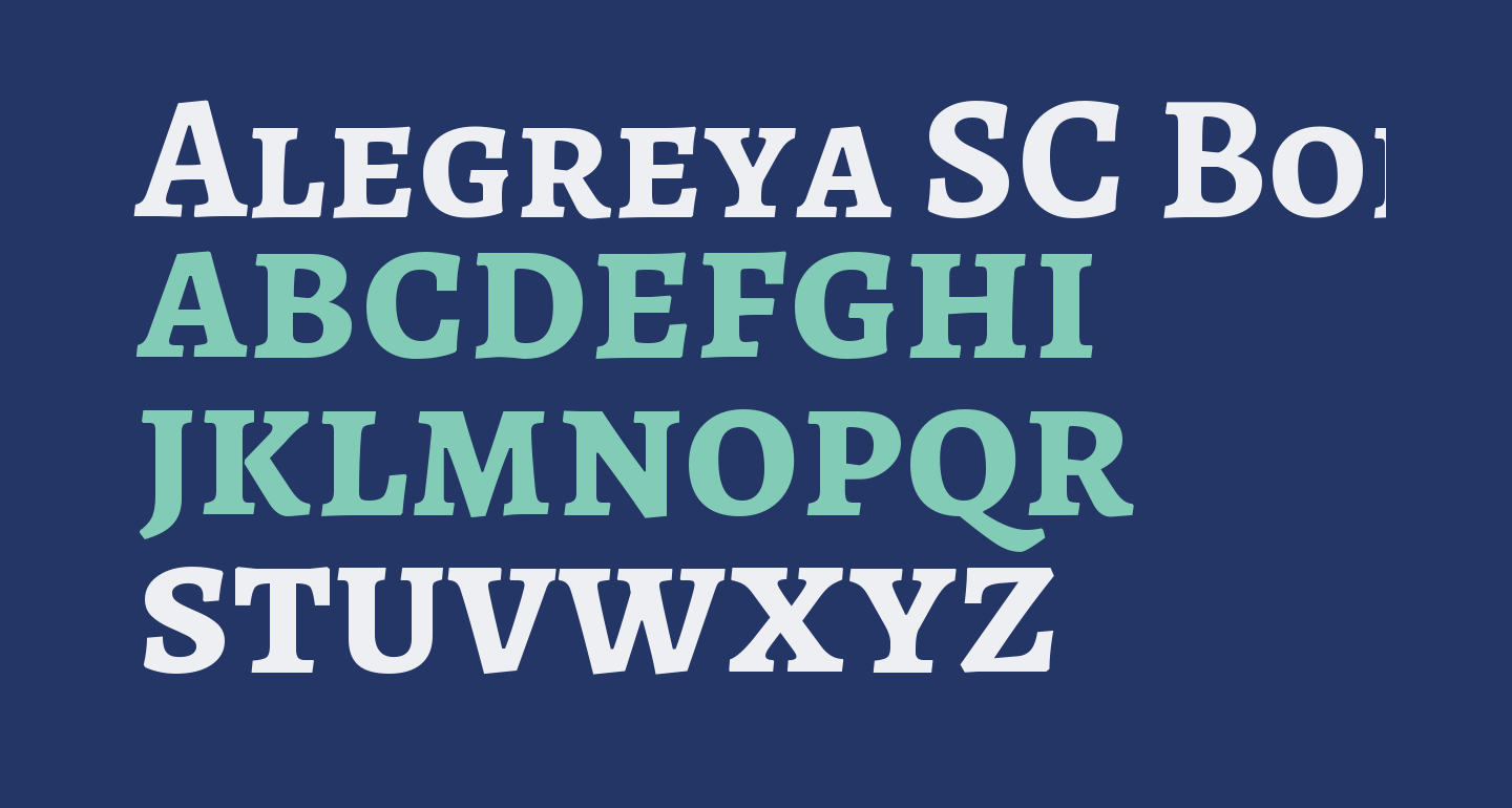 Alegreya SC Bold free Font - What Font Is