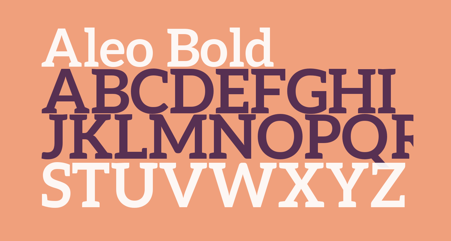 Aleo Bold free Font - What Font Is