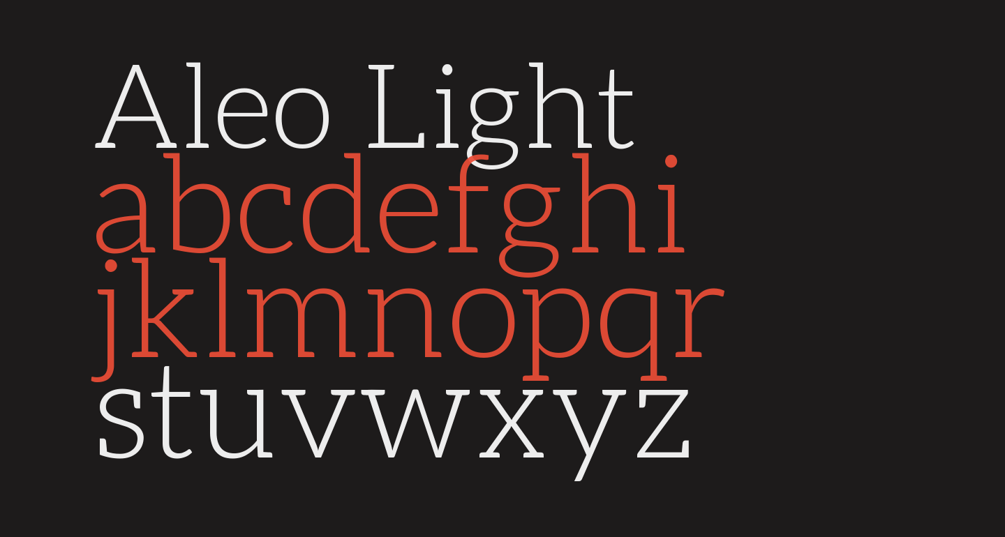 Aleo Light Free Font - What Font Is