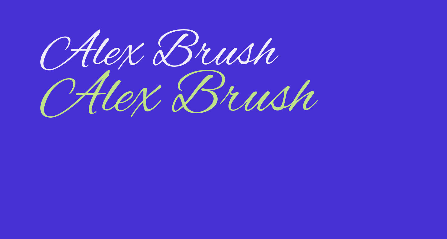 Alex Brush free Font What Font Is