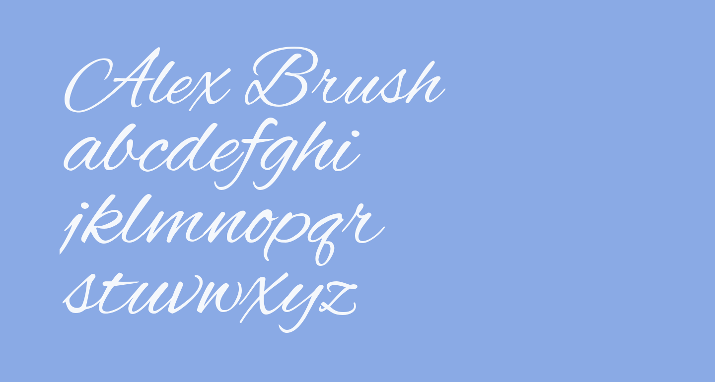 Alex Brush Free Font - What Font Is