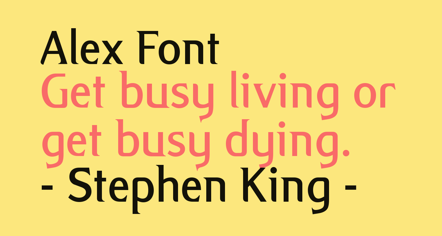 Alex free Font - What Font Is