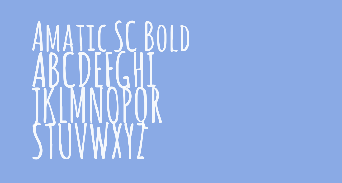 Amatic SC Bold free Font - What Font Is