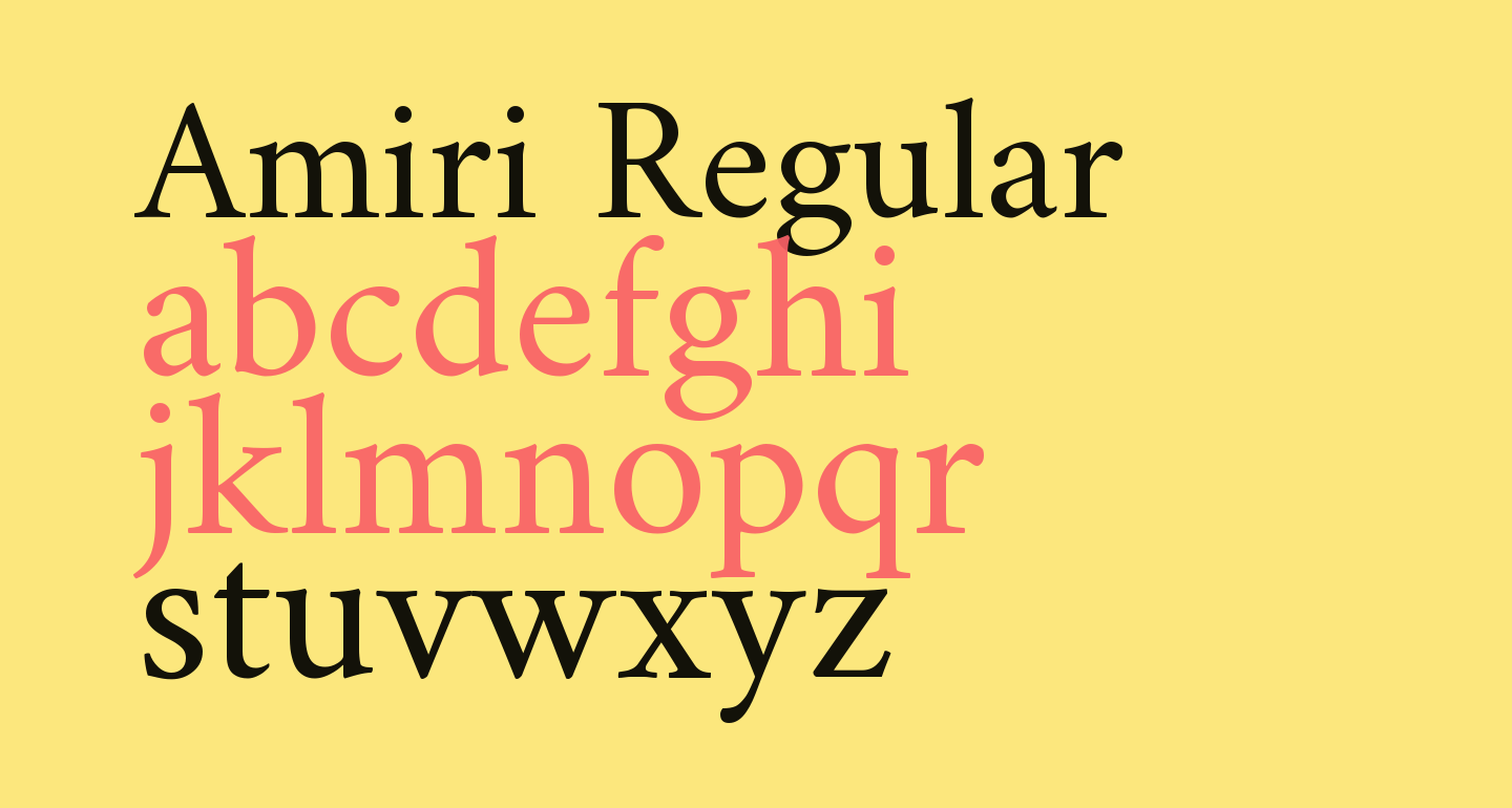 Amiri Regular free Font - What Font Is