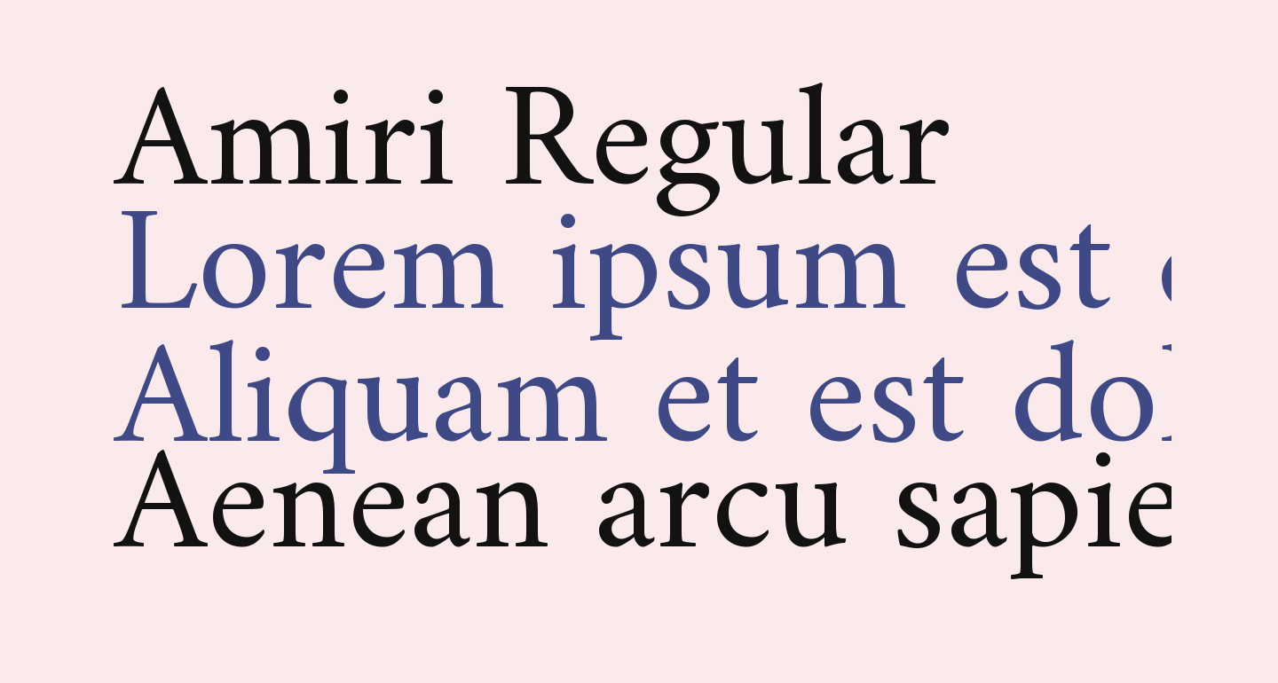 Amiri Regular free Font What Font Is