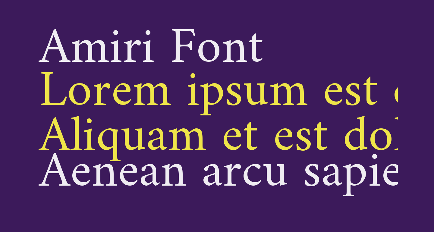 Amiri free Font - What Font Is