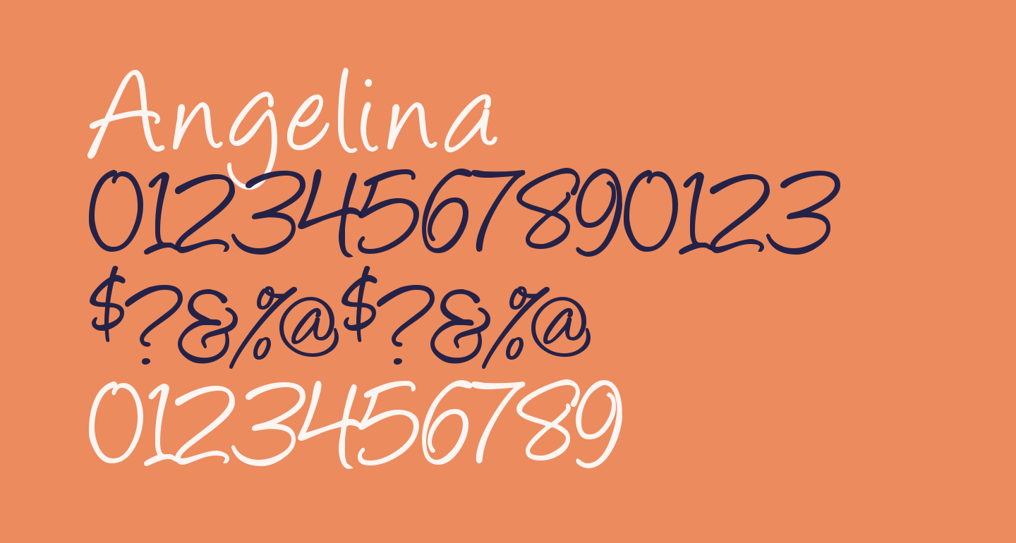 Angelina free font what font is
