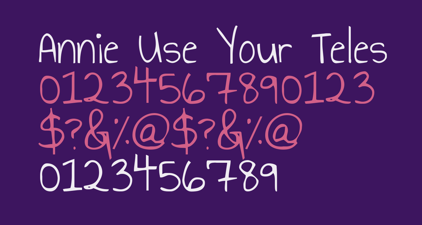 Annie Use Your Telescope Regular free Font What Font Is