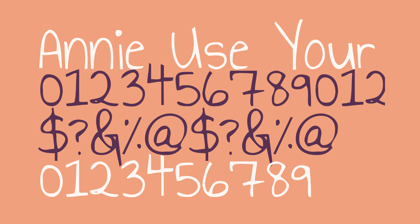 Annie Use Your Telescope free Font What Font Is