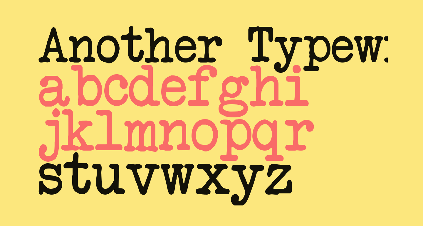 Another Typewriter free Font - What Font Is