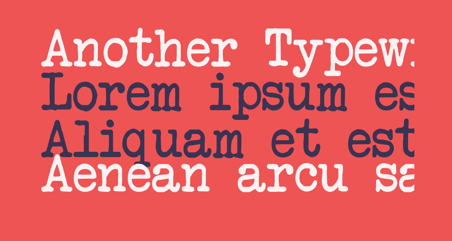 Another Typewriter free Font - What Font Is
