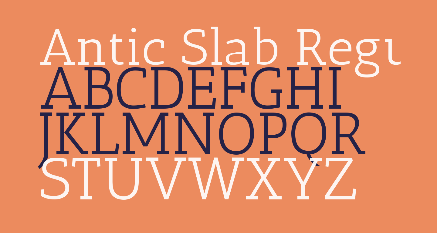 Antic Slab Regular free Font - What Font Is