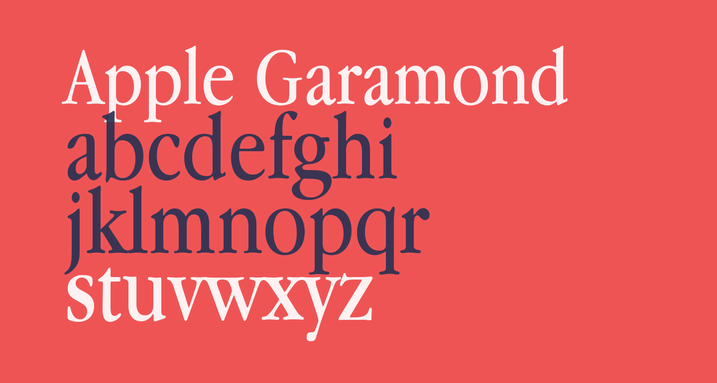 Apple Garamond Free Font - What Font Is