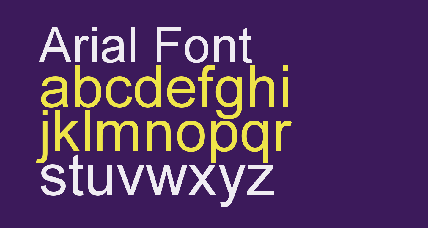arial font free download