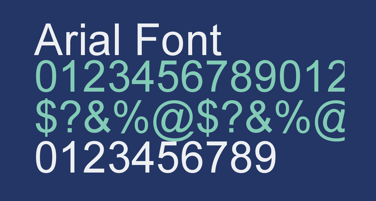 Arial Font