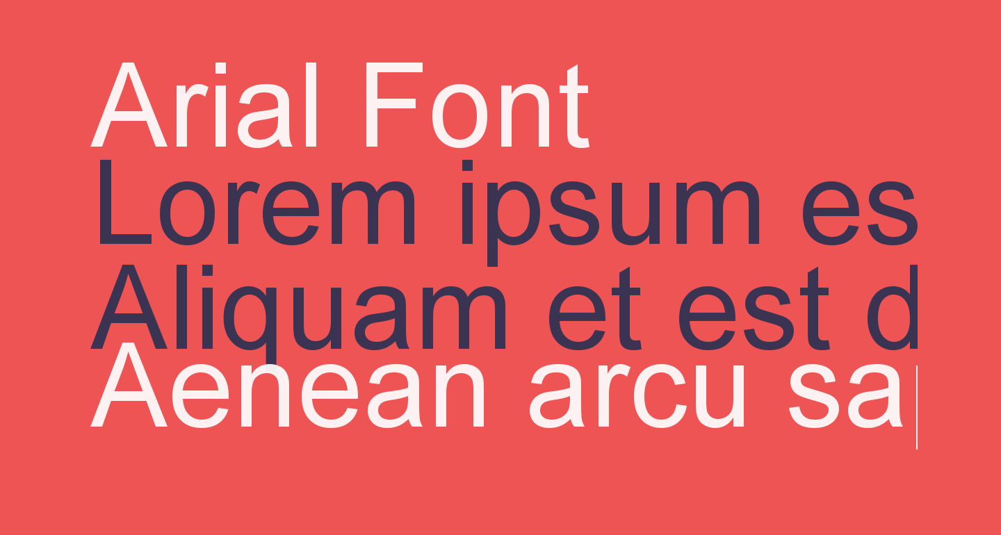 Arial Font