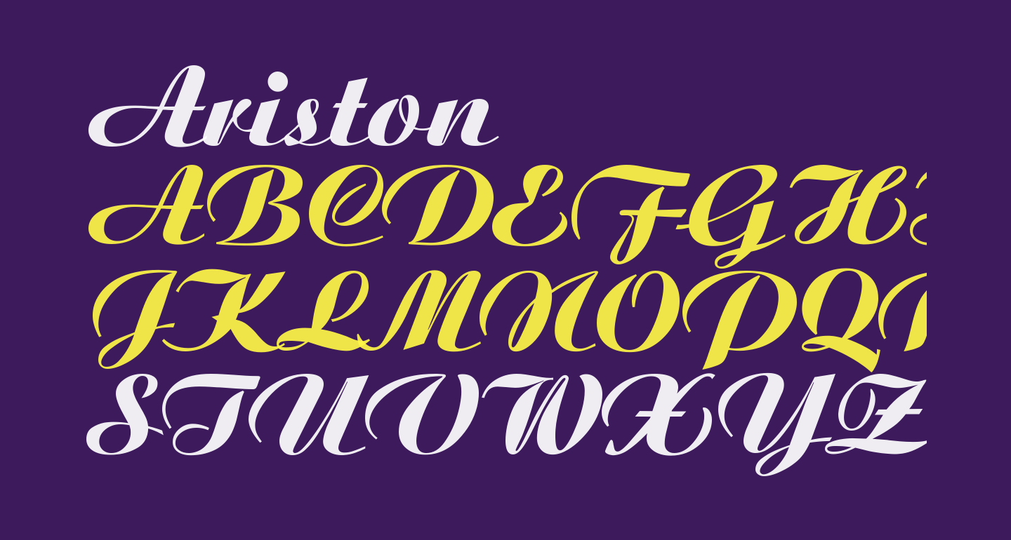 Ariston free font what font is