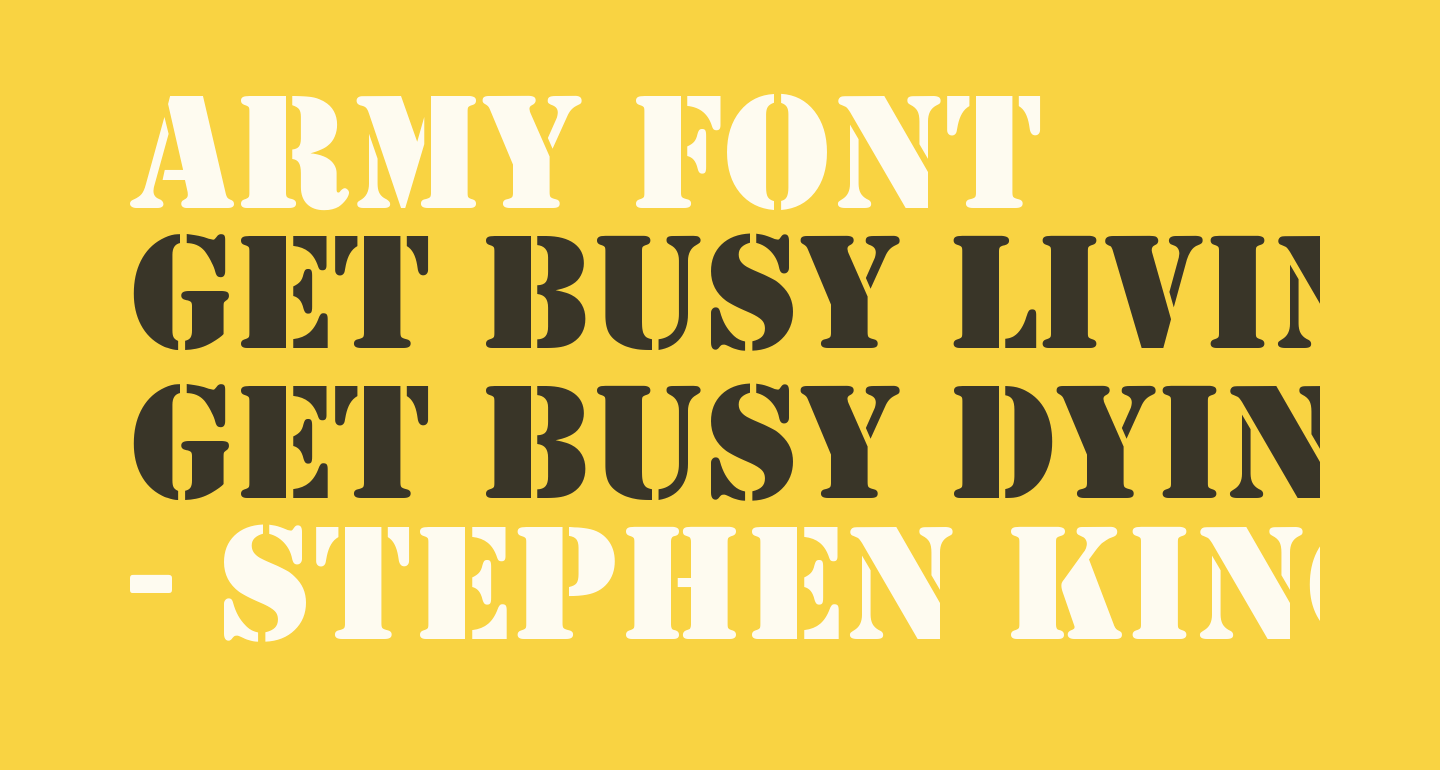 free fonts for commercial use army