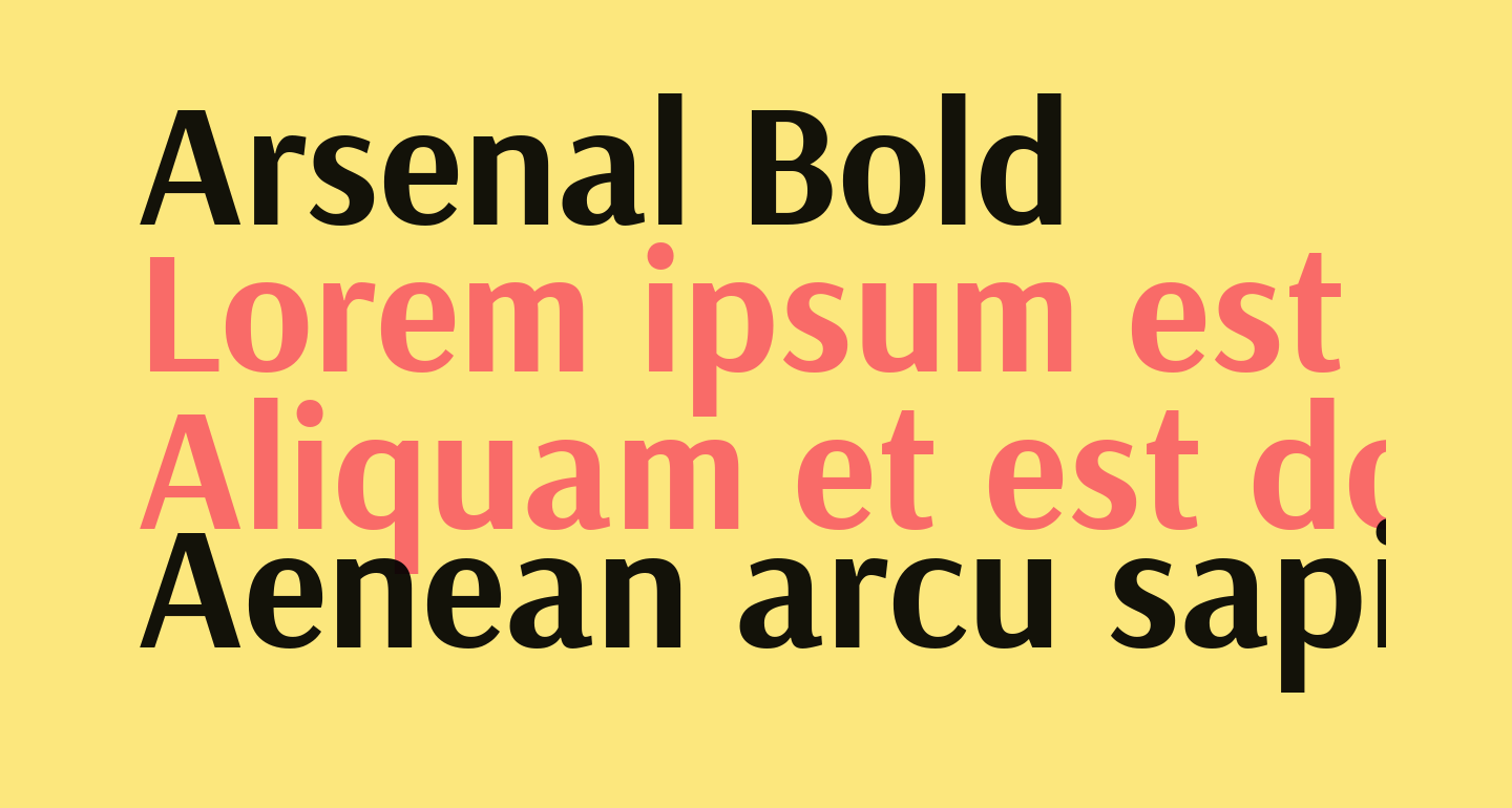 Arsenal Bold free Font - What Font Is