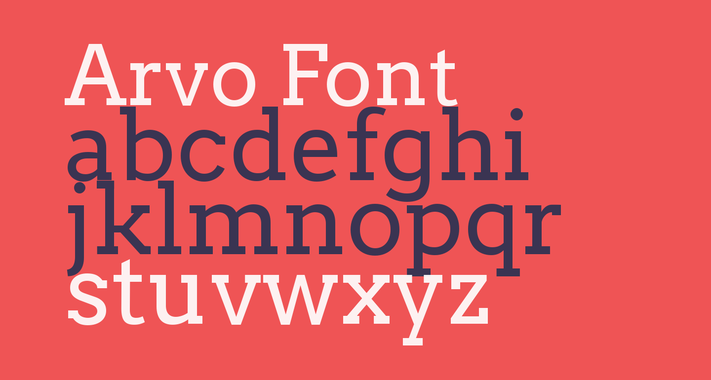 Arvo free Font What Font Is