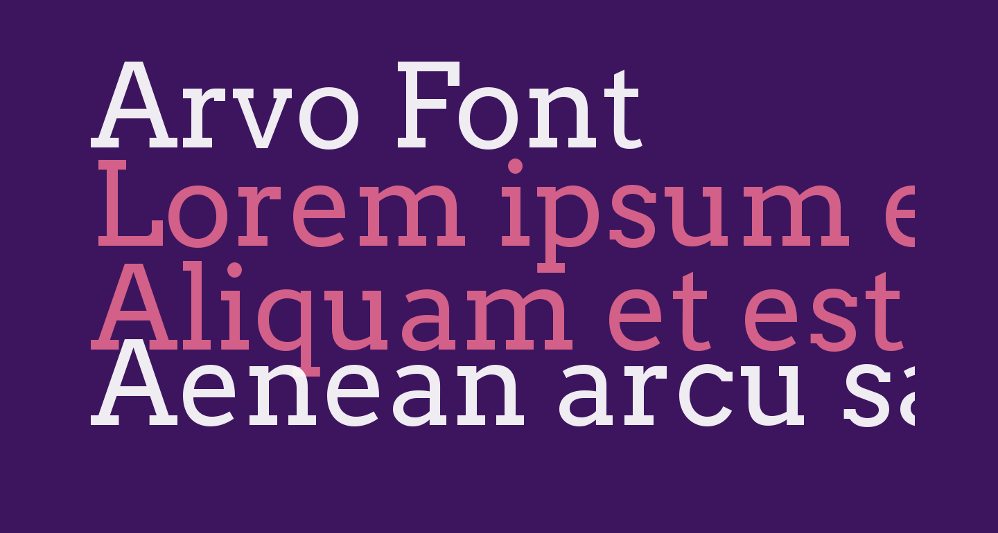 Arvo free Font What Font Is