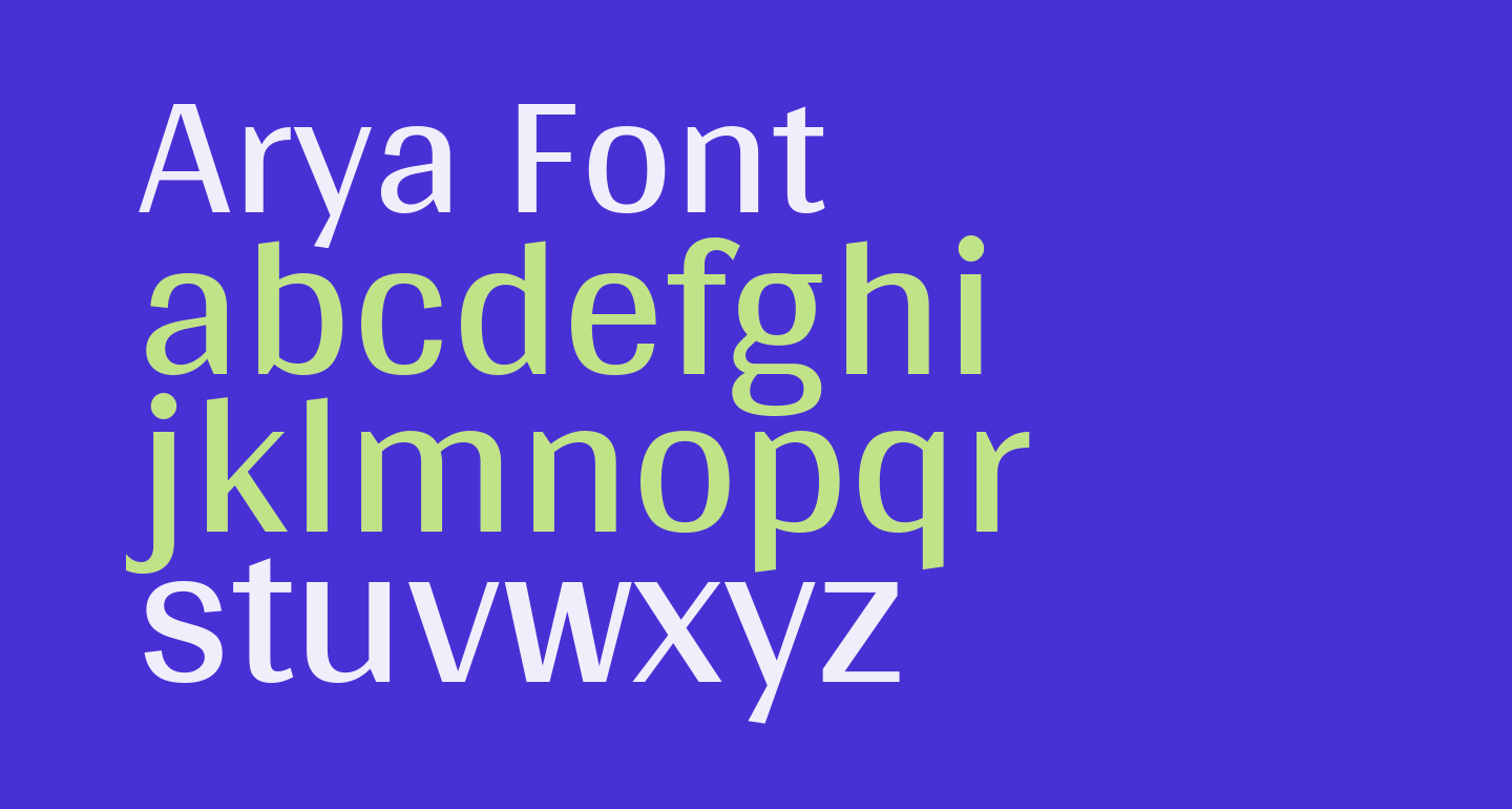 Arya Free Font - What Font Is