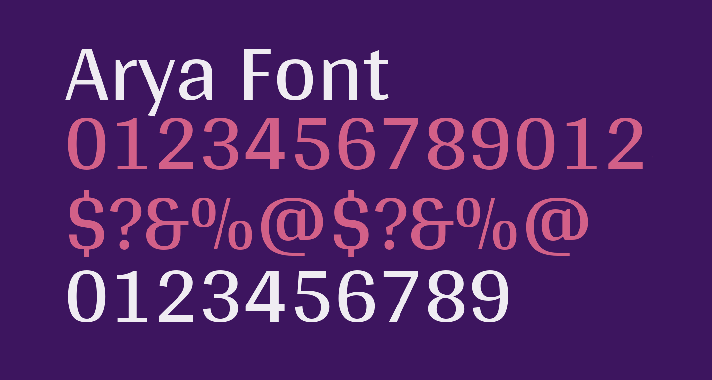 Arya free Font - What Font Is