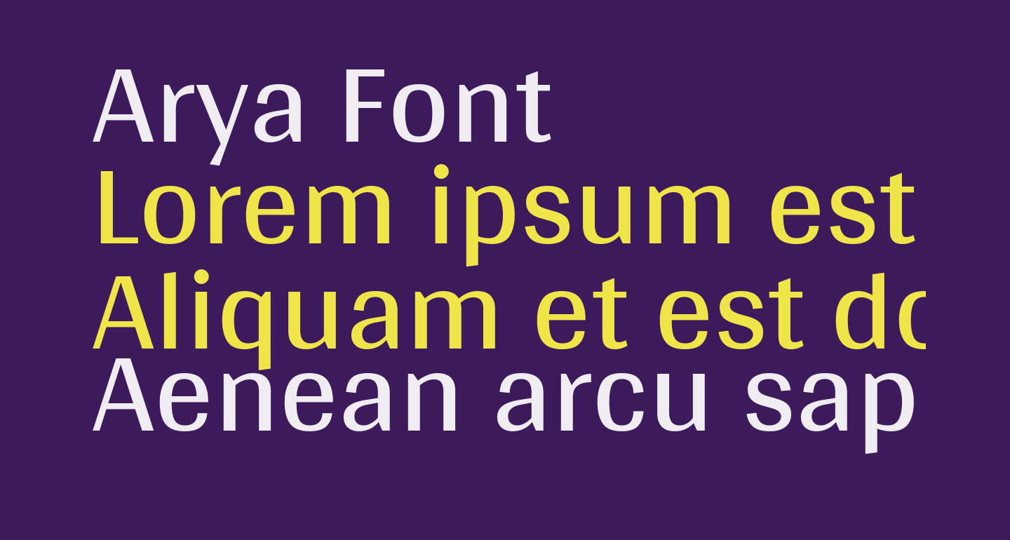 Arya free Font - What Font Is