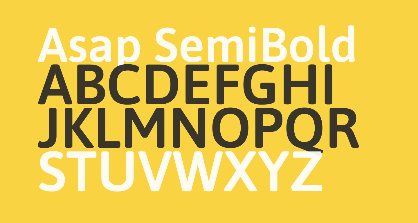 Asap SemiBold free Font What Font Is