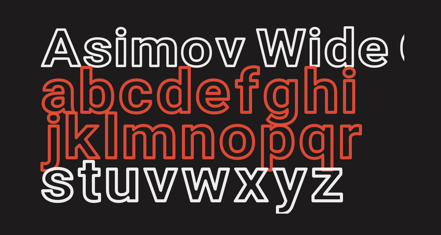 Asimov Wide Outline free Font - What Font Is