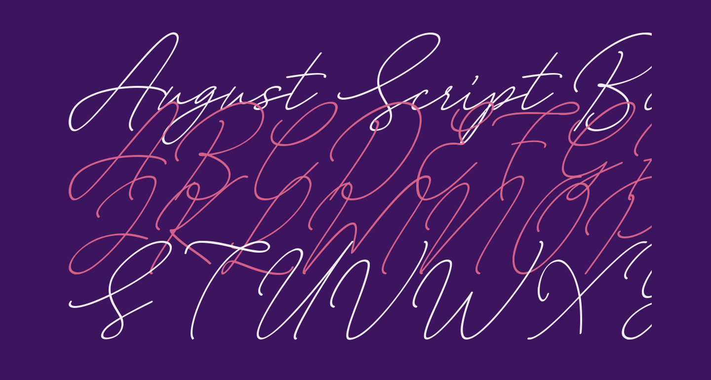 August script bold free free font what font is
