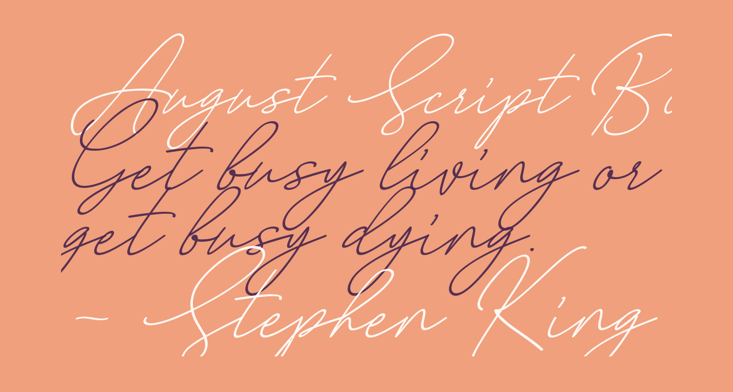 August Script Bold free free Font - What Font Is