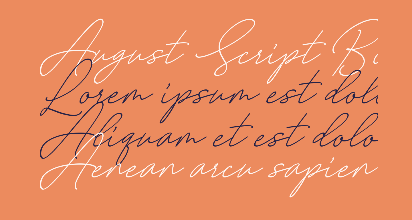 August script bold free free font what font is
