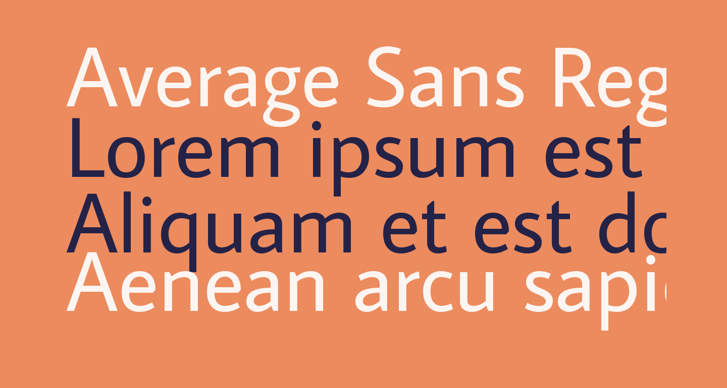 Average Sans Regular free Font - What Font Is