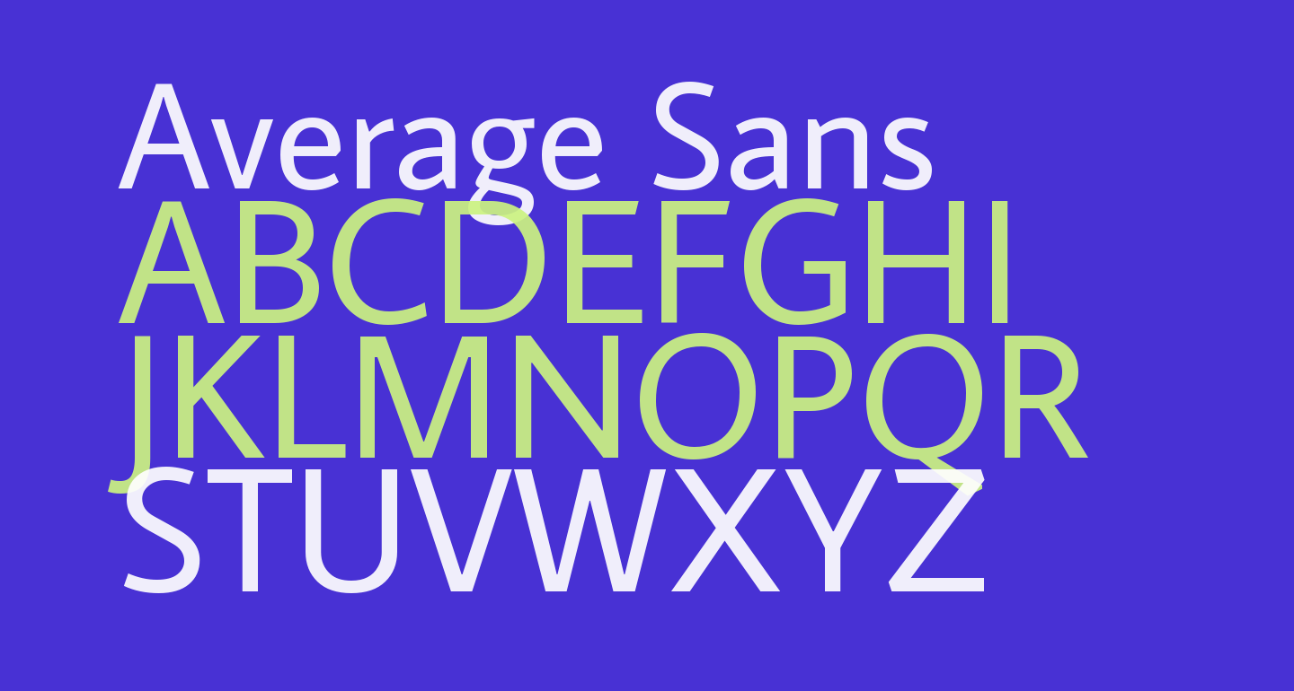 Average Sans free Font What Font Is