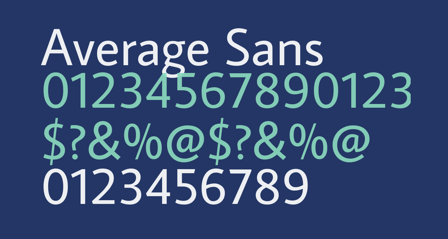 Average Sans free Font - What Font Is