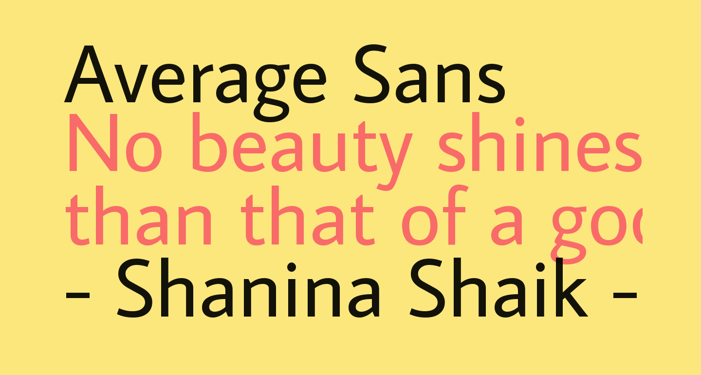 Average Sans free Font What Font Is