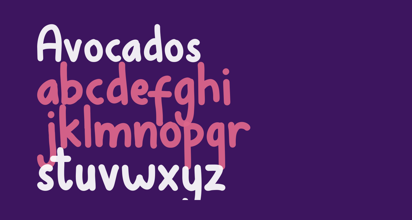 Avocados free Font What Font Is
