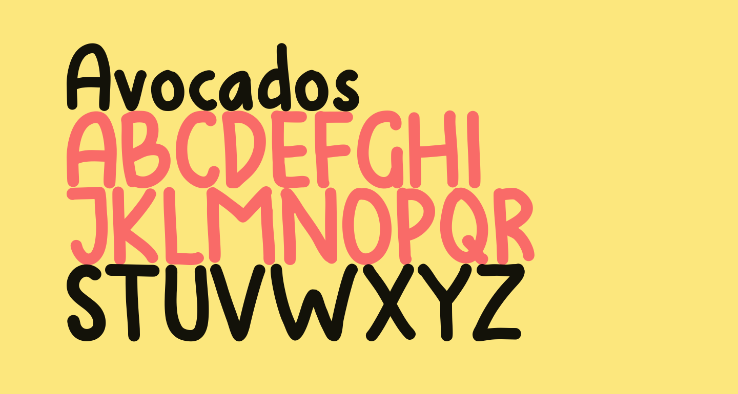 Avocados free Font What Font Is